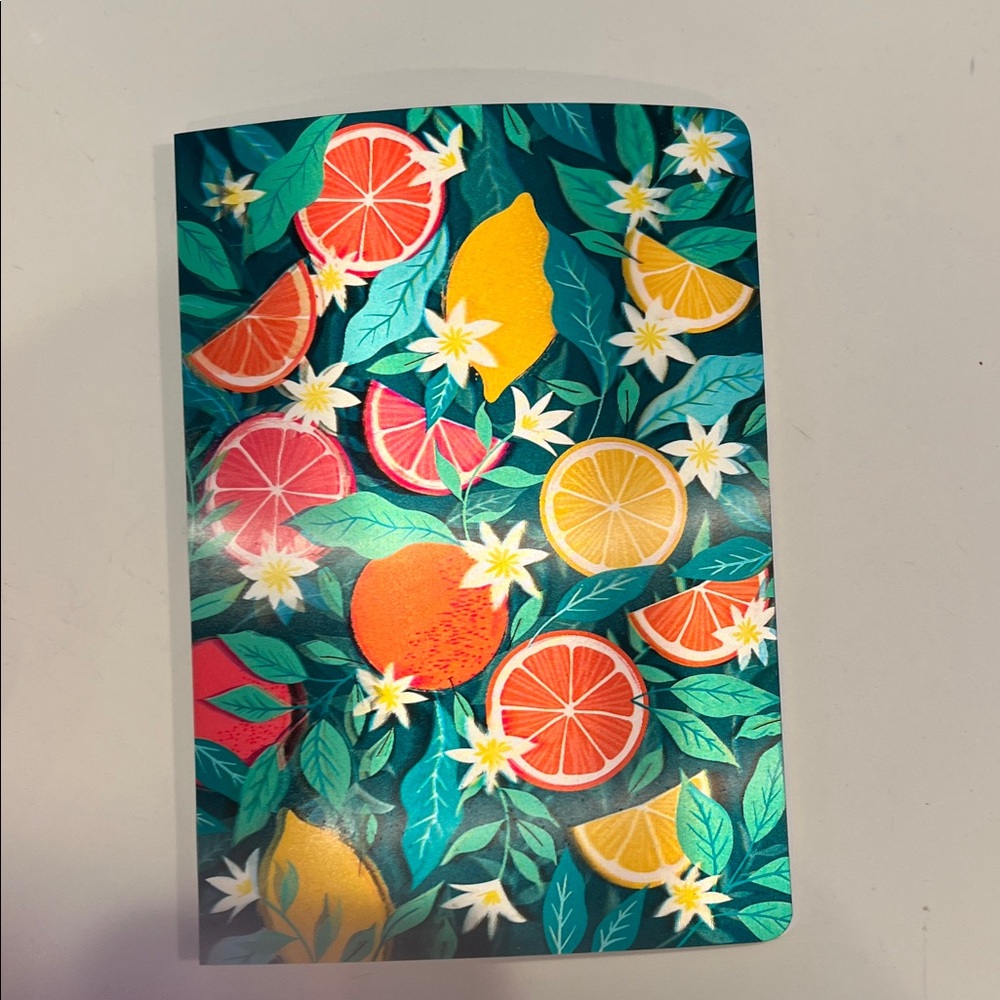 Colorful Citrus Pattern Notebook NWT - Picture 2 of 16